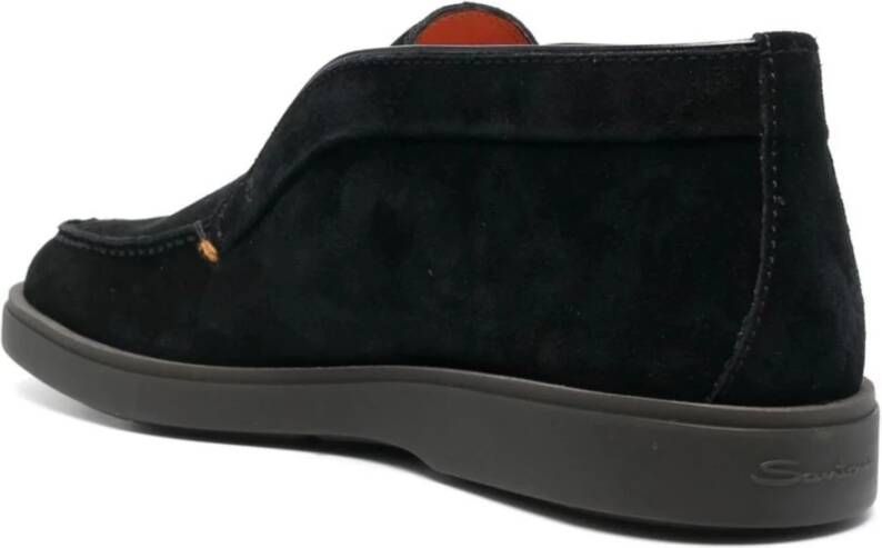 Santoni Suede Desert Boots Black Heren