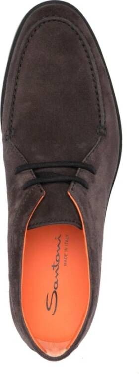 Santoni Suede Desert Boots Brown Heren