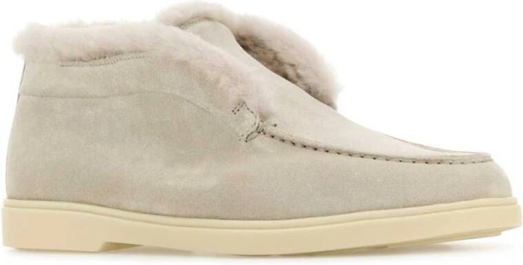 Santoni Suede enkellaarzen Gray Dames