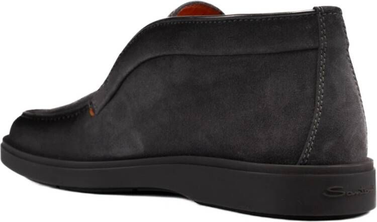 Santoni Suède leren enkellaarzen Gray Heren