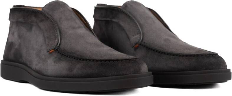 Santoni Suède leren enkellaarzen Gray Heren