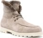 Santoni Wandelschoenen met shearling in taupe grijs Beige Dames - Thumbnail 2