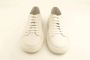 Santoni Witte Graanlederen Lage Sneaker White Heren - Thumbnail 2