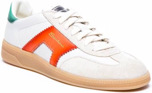 Santoni Witte Leren Sneaker White Dames