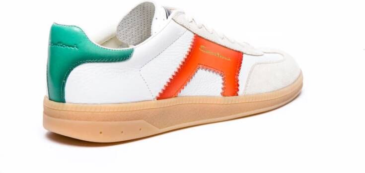 Santoni Witte Leren Sneaker White Dames