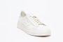 Santoni Witte Leren Sneakers Rubberen Zool White Heren - Thumbnail 2