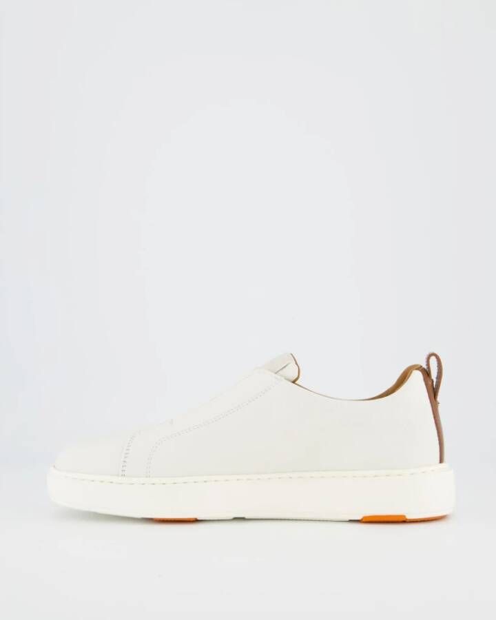 Santoni Witte Sneaker voor Heren White Heren