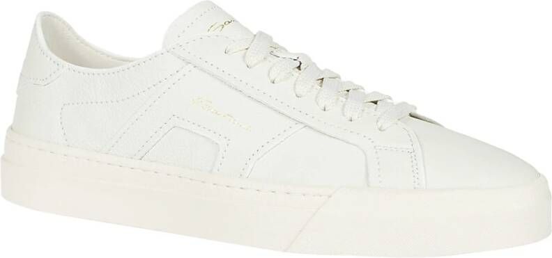 Santoni Witte Sneakers Stijlvol en Trendy White Heren