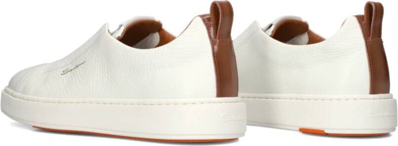 Santoni Witte Sneakers White Heren