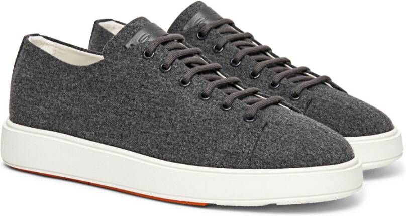 Santoni Wollen sneaker voor heren Gray Heren