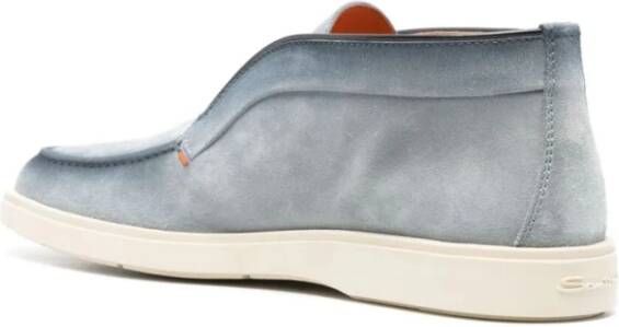 Santoni Z23 Lichtblauwe Loafers Gray Heren