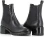 Santoni Zwarte Brogue Chelsea Platte Schoenen Black Dames - Thumbnail 2