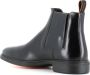 Santoni Zwarte Chelsea Leren Enkellaarzen Black Heren - Thumbnail 4