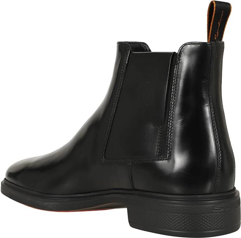 Santoni Zwarte Easy Herenschoenen Black Heren