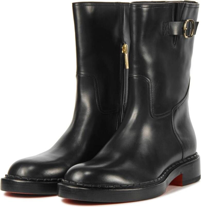 Santoni Zwarte Enkellaarsjes Black Dames