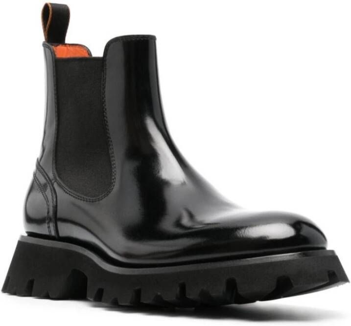 Santoni Zwarte Frankie Chelsea Laarzen Black Heren