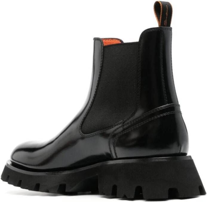 Santoni Zwarte Frankie Chelsea Laarzen Black Heren