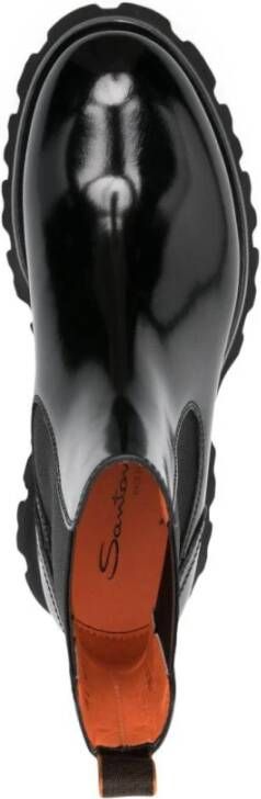 Santoni Zwarte Frankie Chelsea Laarzen Black Heren