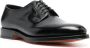 Santoni Zwarte Gepoetste Leren Derby Schoenen Black Heren - Thumbnail 2