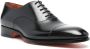 Santoni Zwarte Gepoetste Leren Oxford Schoenen Black Heren - Thumbnail 2