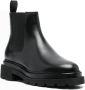 Santoni Zwarte Leren Instaplaarzen Black Dames - Thumbnail 2