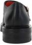 Santoni Zwarte Leren Monnik Schoenen Black Dames - Thumbnail 5