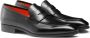 Santoni Zwarte Leren Penny Loafer Schoenen Black Heren - Thumbnail 2