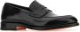 Santoni Zwarte leren Penny loafers Black Heren - Thumbnail 2