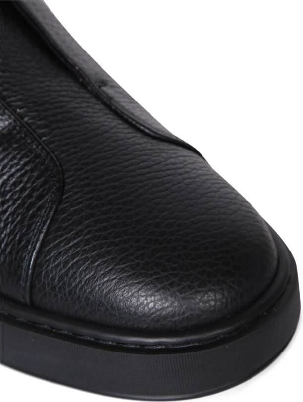 Santoni Zwarte Sneakers voor Mannen Black Heren