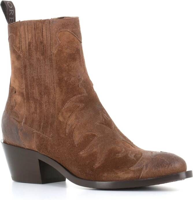 Sartore Texano Laarzen in Suède Beige Dames