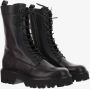 Sartore Zwarte Leren Veterschoenen Black Dames - Thumbnail 6