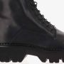 Sartore Zwarte Leren Veterschoenen Black Dames - Thumbnail 8