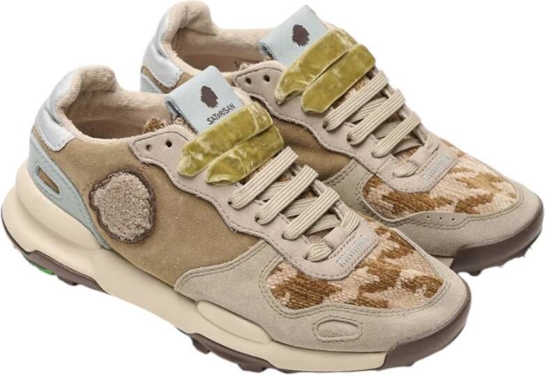 Satorisan Beige Sneaker Chacrona Suede Beige Dames