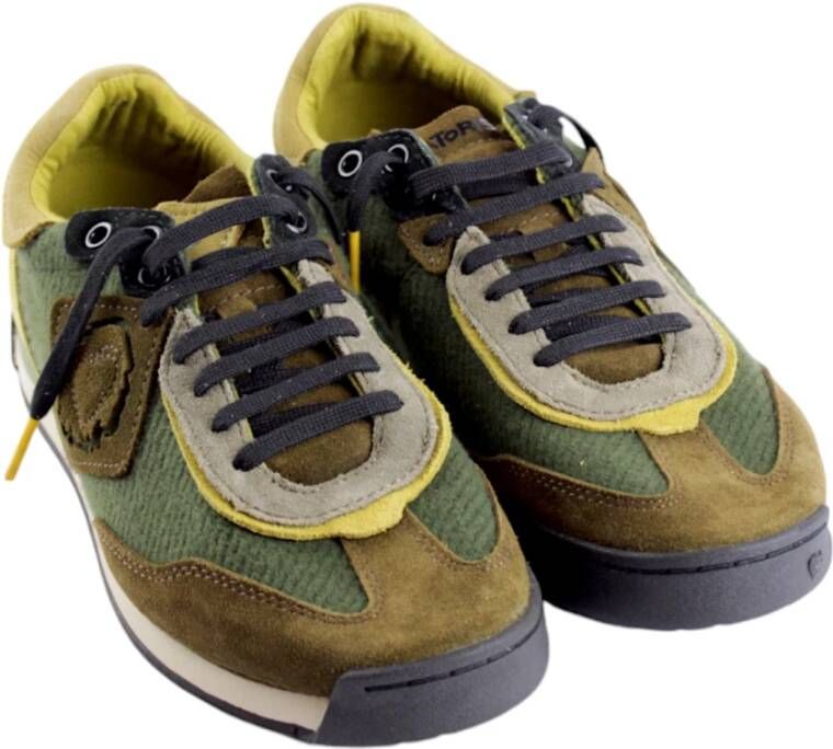 Satorisan Psychedelische Khaki Sneakers Green Heren