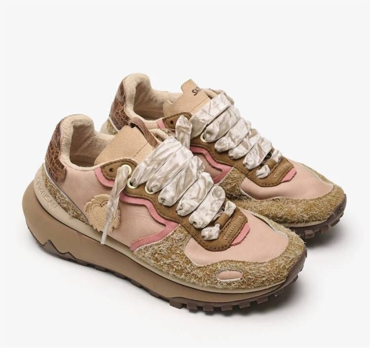 Satorisan Sneakers voor moderne vrouwen Beige Dames