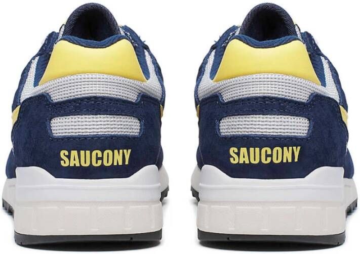 Saucony Blauwe Mesh Sneakers met Suède Blue Heren