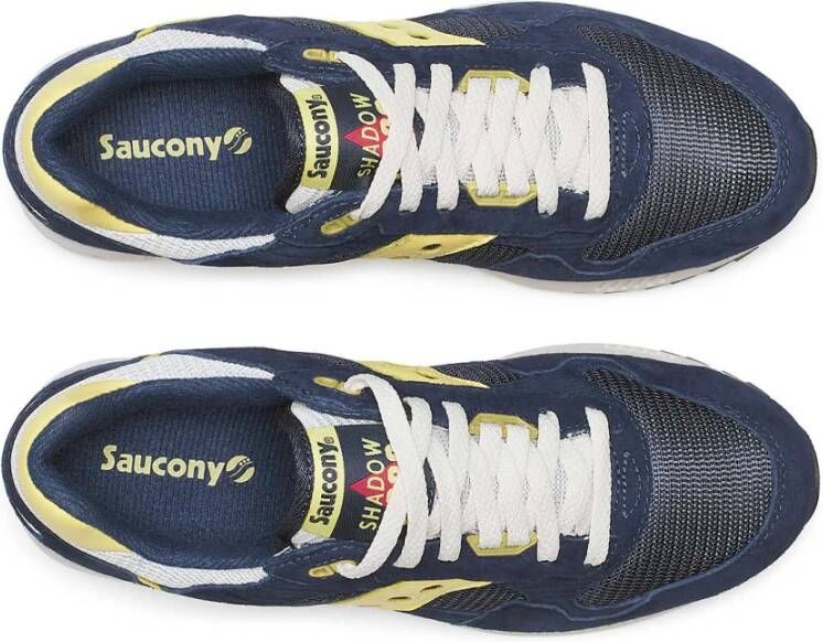 Saucony Blauwe Mesh Sneakers met Suède Blue Heren