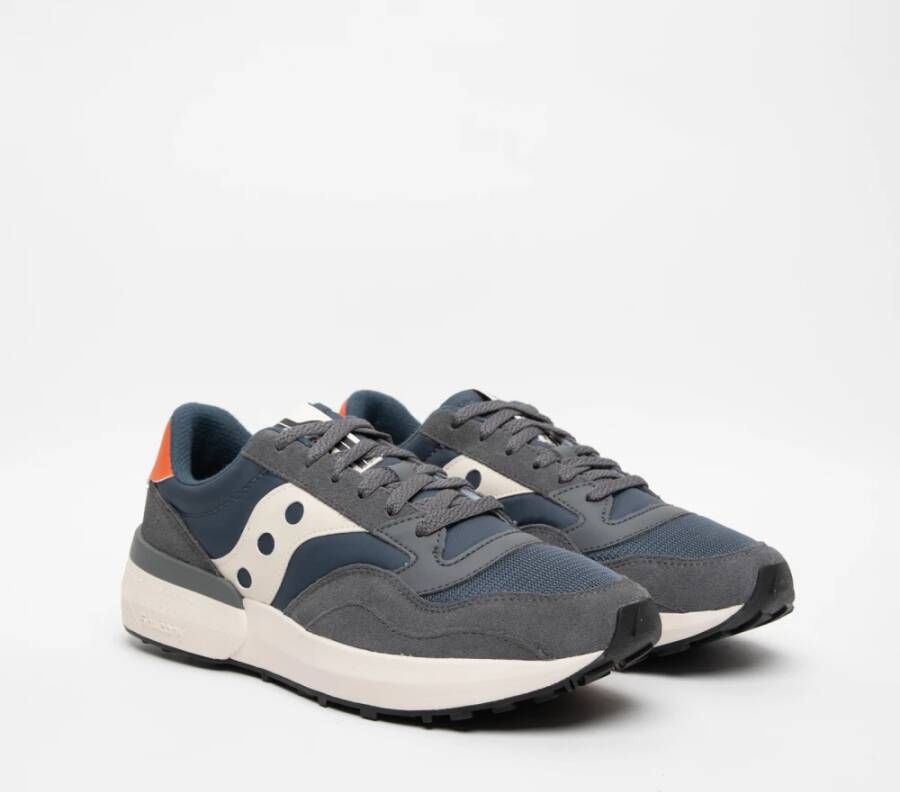 Saucony Blauwe Veterschoenen van Katoen Blue Heren