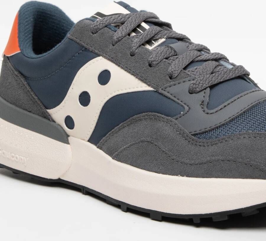 Saucony Blauwe Veterschoenen van Katoen Blue Heren