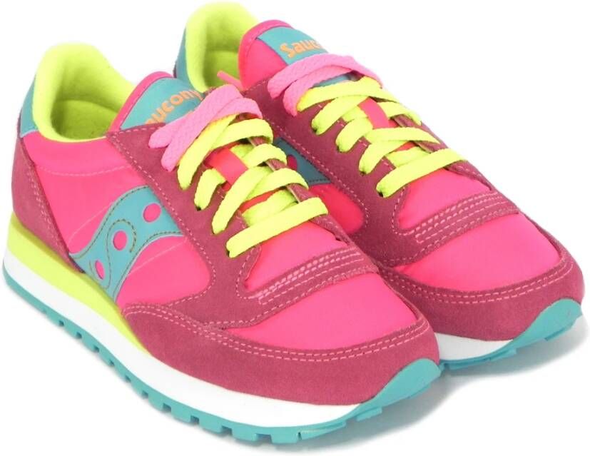 Saucony Fluorescerend Roze Gele Sneakers Pink Dames