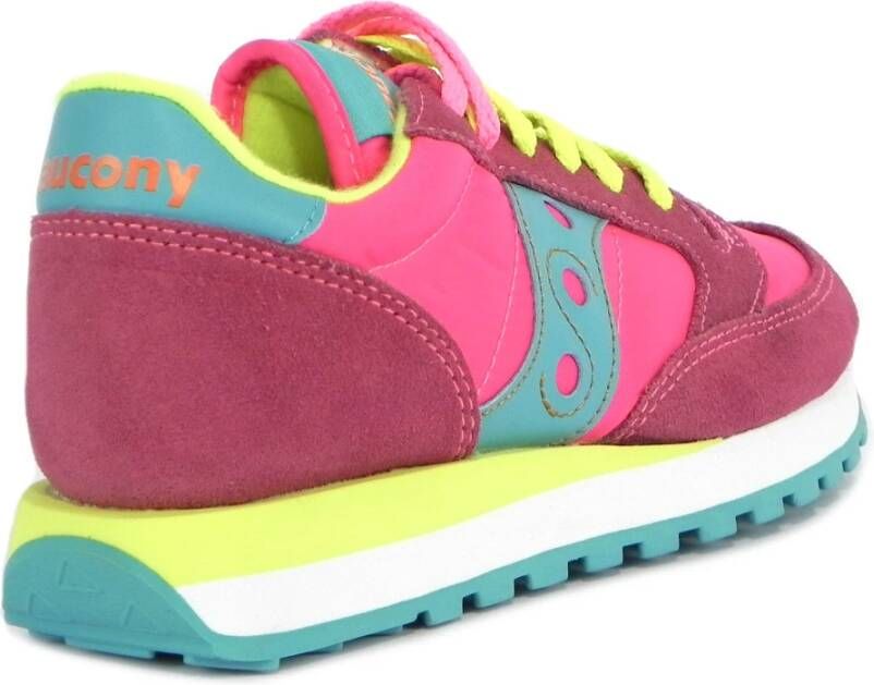 Saucony Fluorescerend Roze Gele Sneakers Pink Dames