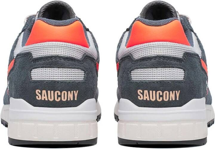 Saucony Grijze Mesh Sneakers met Suède Details Gray Heren