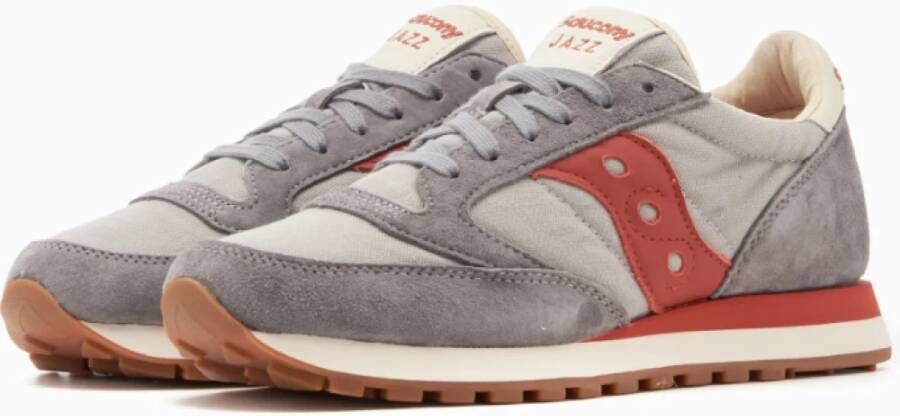 Saucony Grijze Sneakers met Golvende Zool Gray Heren