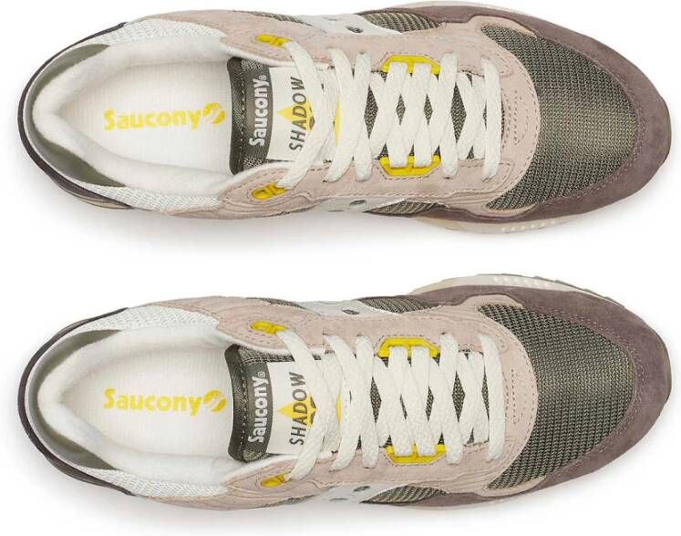 Saucony Groene Mesh Sneakers met Suède Detail Multicolor Heren