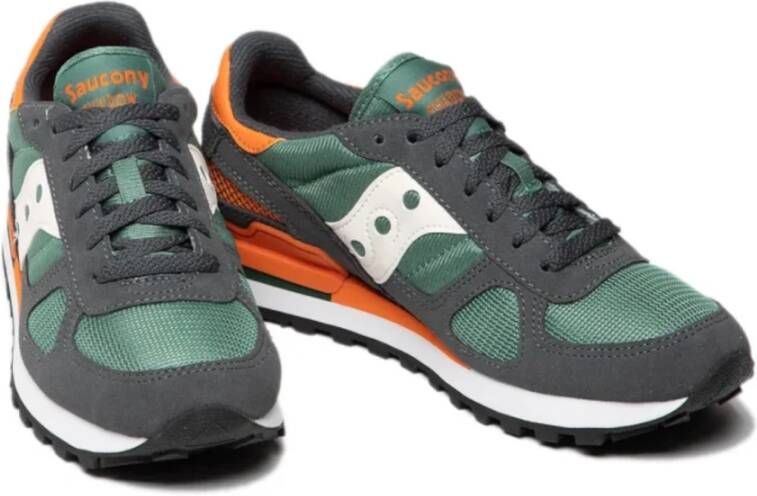 Saucony Originele Shadow Groen Oranje Heren Sneakers Green Heren