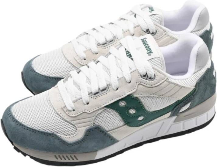 Saucony Shadow 5000 Wit Grijs Groen Sneakers Multicolor Heren