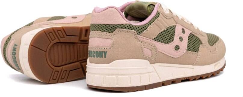 Saucony Tan en Olijf Mesh Sneakers voor Dames Beige Dames