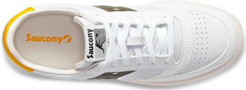 Saucony Witte en Grijze Jazz Court Premium Wit Heren