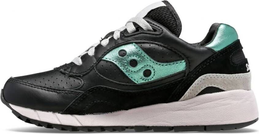 Saucony Gedurfde Leren Sneakers voor Modieuze Vrouwen Zwart Dames