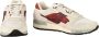 Saucony Sportieve Sneakers Leer Polyester Rubberen Zool Beige Heren - Thumbnail 4